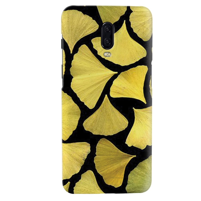 Yellow Leafs Printed Slim Cases and Cover for OnePlus 6T