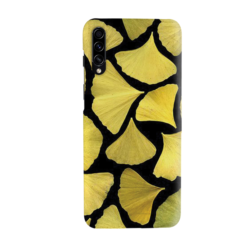 Yellow Leafs Printed Slim Cases and Cover for Galaxy A50