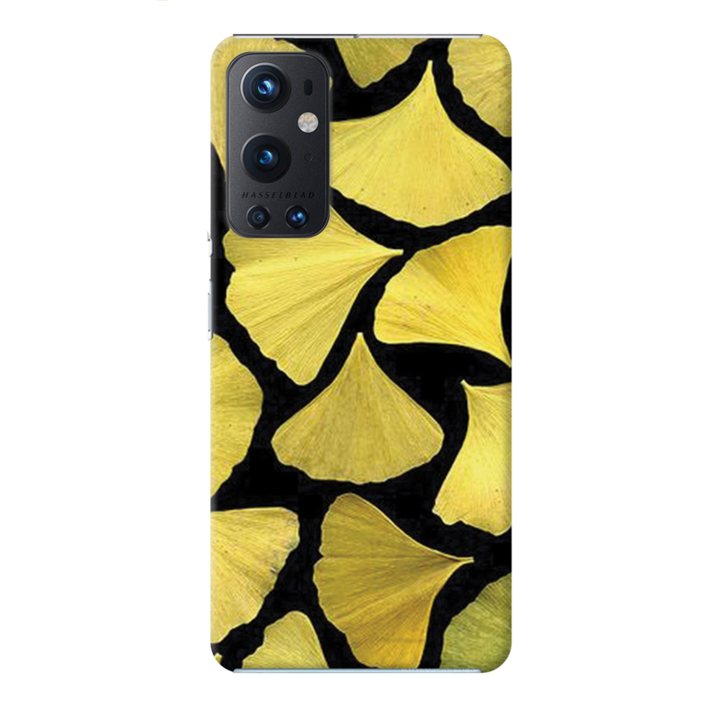 Yellow Leafs Printed Slim Cases and Cover for OnePlus 9 Pro