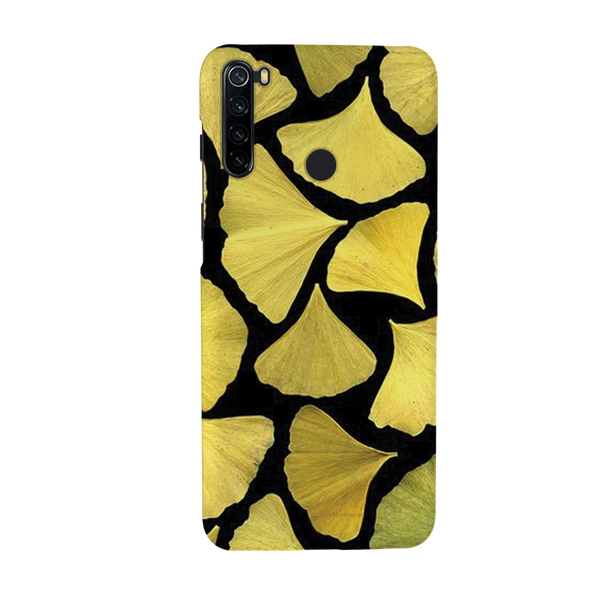 Yellow Leafs Printed Slim Cases and Cover for Redmi Note 8