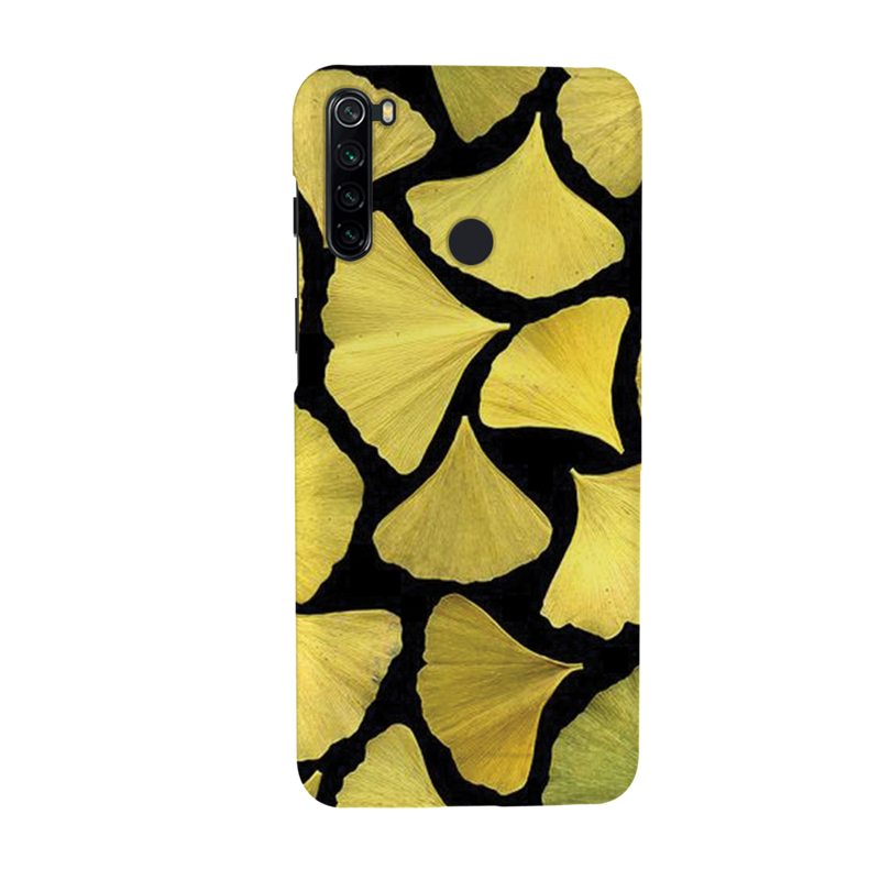 Yellow Leafs Printed Slim Cases and Cover for Redmi Note 8