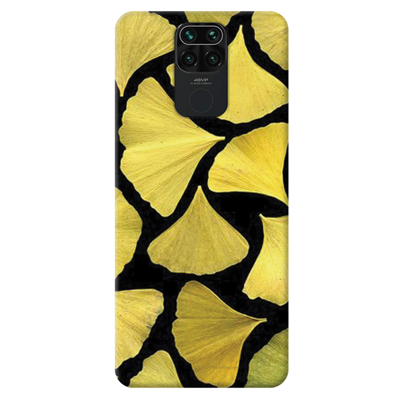 Yellow Leafs Printed Slim Cases and Cover for Redmi Note 9