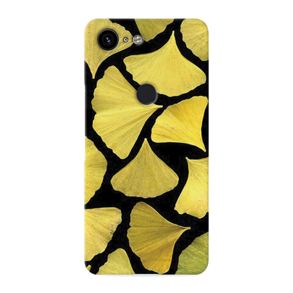 Yellow Leafs Printed Slim Cases and Cover for Pixel 3