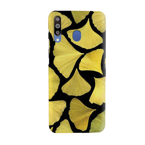 Yellow Leafs Printed Slim Cases and Cover for Galaxy M30