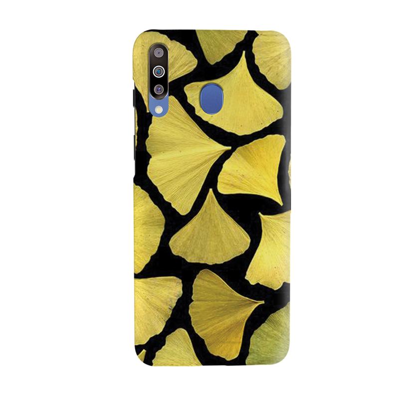 Yellow Leafs Printed Slim Cases and Cover for Galaxy M30