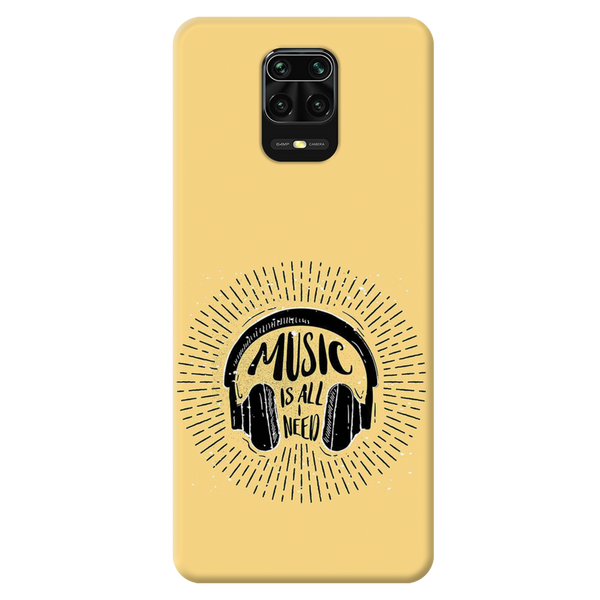 Music is all i need Printed Slim Cases and Cover for Redmi Note 9 Pro Max