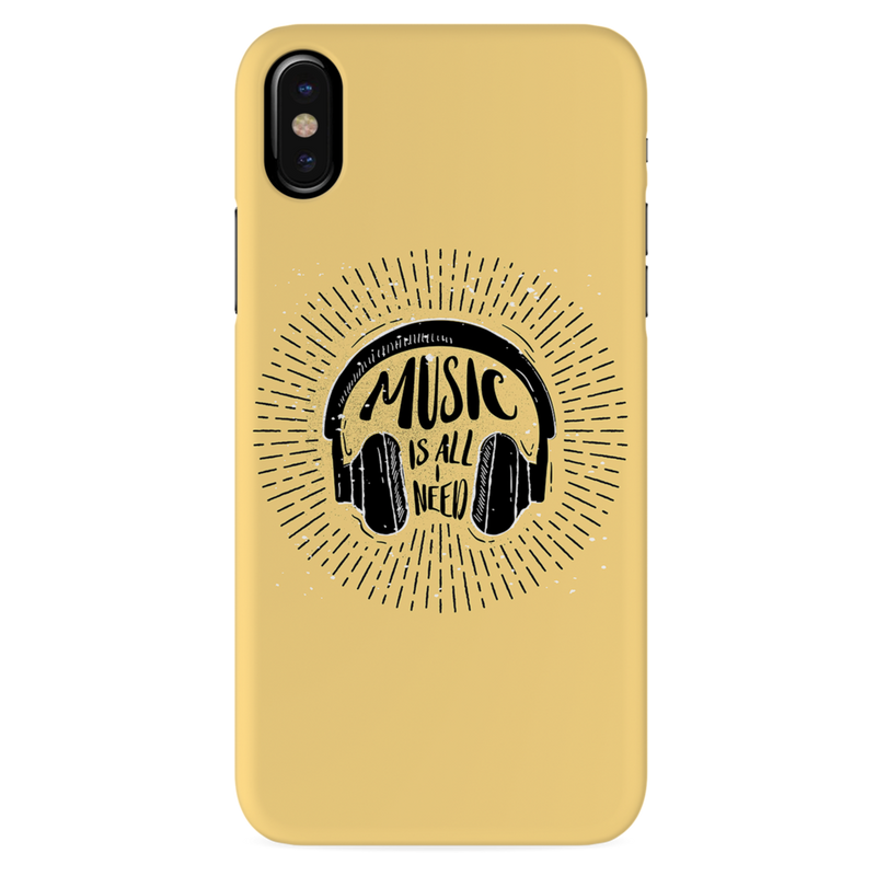 Music is all i need Printed Slim Cases and Cover for iPhone XS
