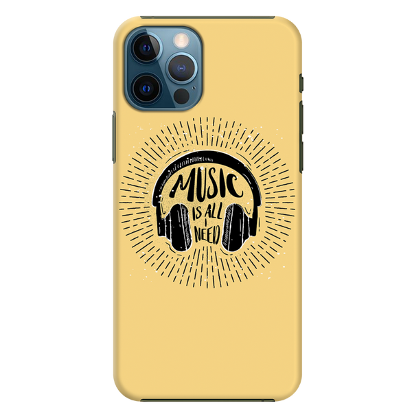 Music is all i need Printed Slim Cases and Cover for iPhone 12 Pro