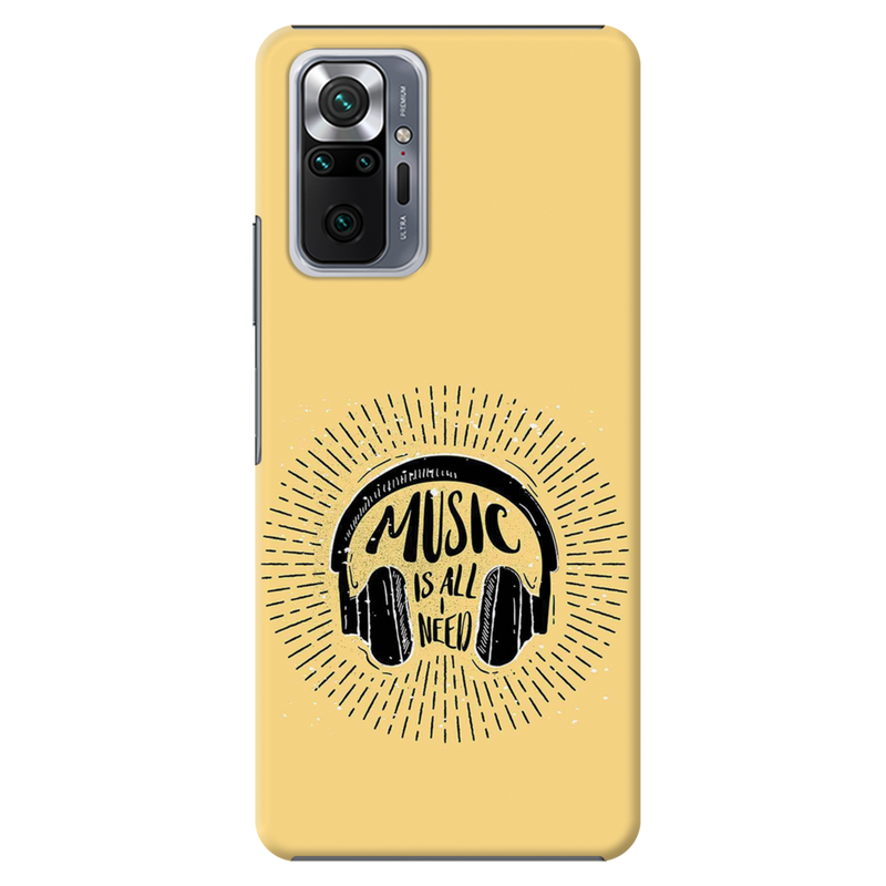 Music is all i need Printed Slim Cases and Cover for Redmi Note 10 Pro