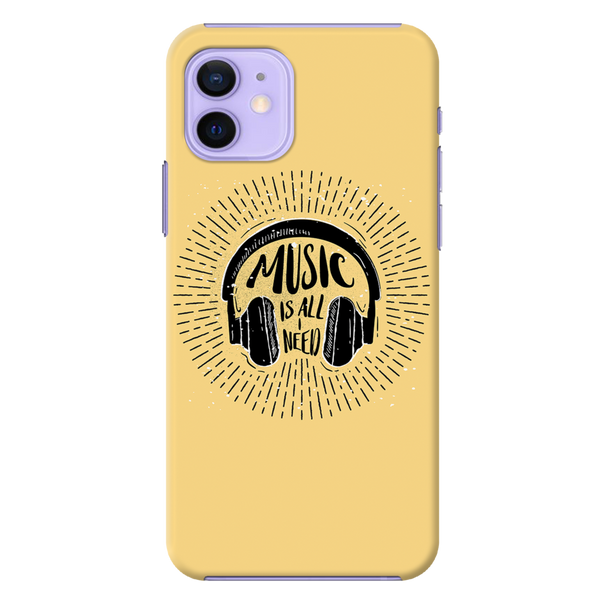 Music is all i need Printed Slim Cases and Cover for iPhone 12 Mini