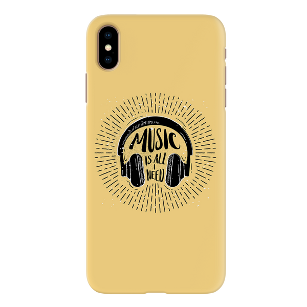 Music is all i need Printed Slim Cases and Cover for iPhone XS Max