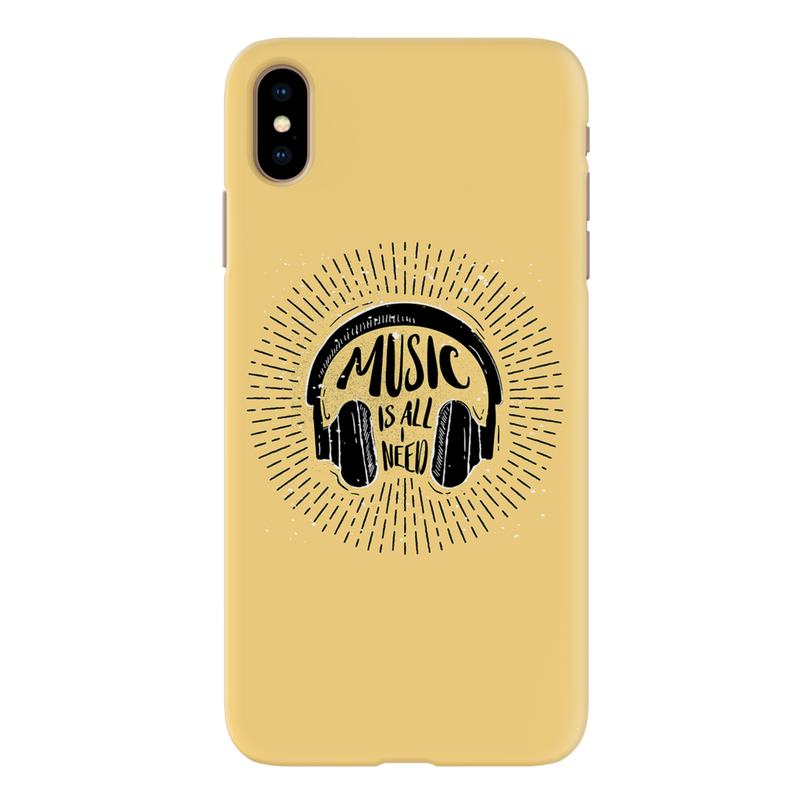 Music is all i need Printed Slim Cases and Cover for iPhone XS Max