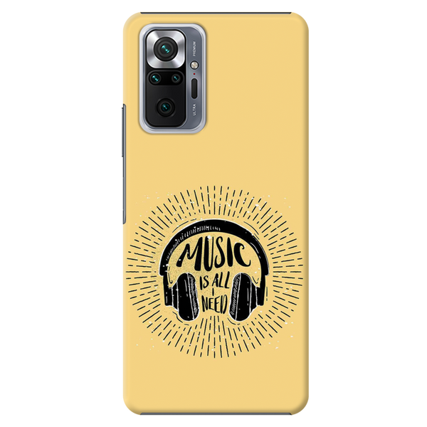 Music is all i need Printed Slim Cases and Cover for Redmi Note 10 Pro Max