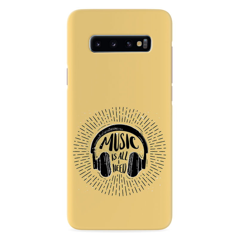 Music is all i need Printed Slim Cases and Cover for Galaxy S10