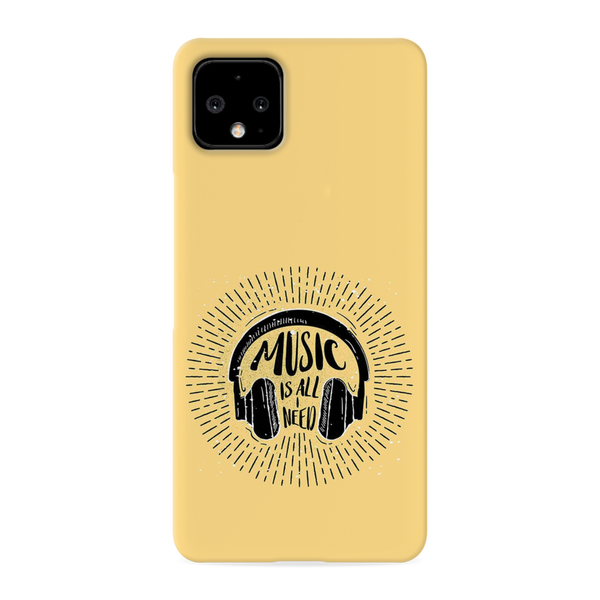 Music is all i need Printed Slim Cases and Cover for Pixel 4XL