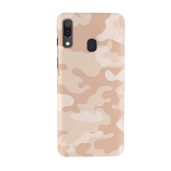 Cream and White Camouflage Printed Slim Cases and Cover for Galaxy A30