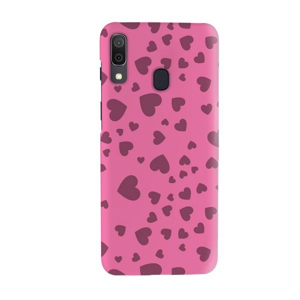 Pink Hearts Printed Slim Cases and Cover for Galaxy A30