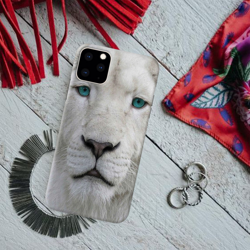 White Lion Portrait Pattern Mobile Case Cover For Iphone 11 Pro Max