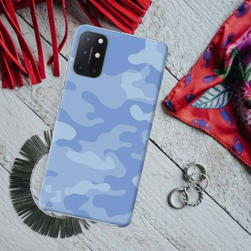 Blue and White Camouflage Printed Slim Cases and Cover for OnePlus 8T