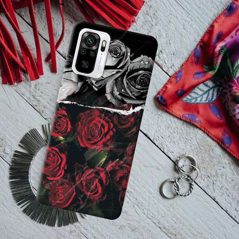 Dark Roses Printed Slim Cases and Cover for Redmi Note 10