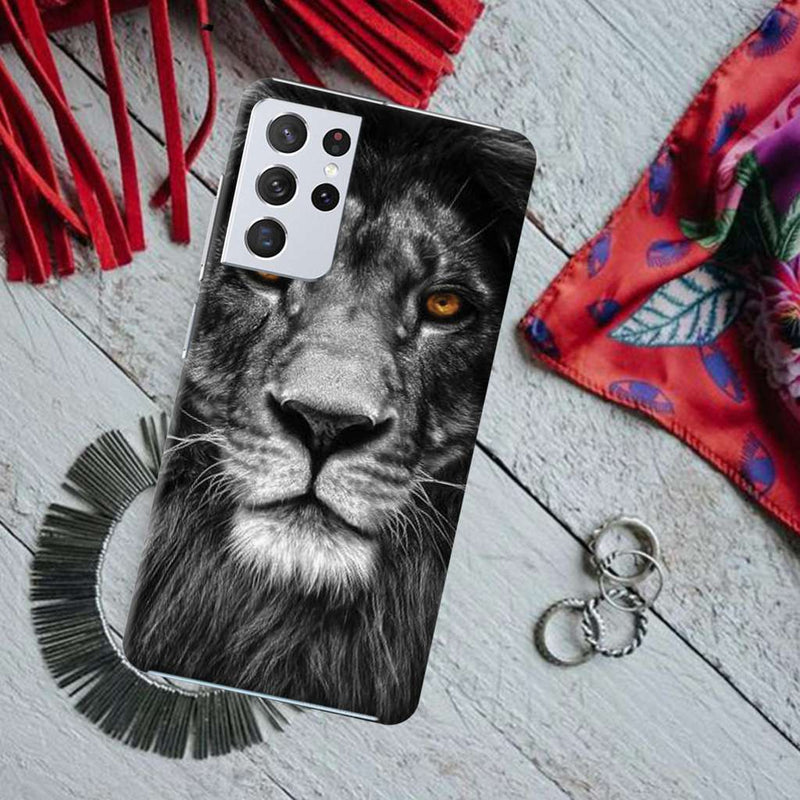 Lion Face Printed Slim Cases and Cover for Galaxy S21 Ultra
