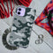 Olive Green and White Camouflage Printed Slim Cases and Cover for iPhone 12 Mini
