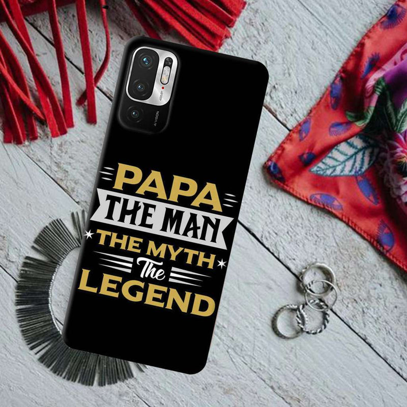 Papa the legend Printed Slim Cases and Cover for Redmi Note 10T