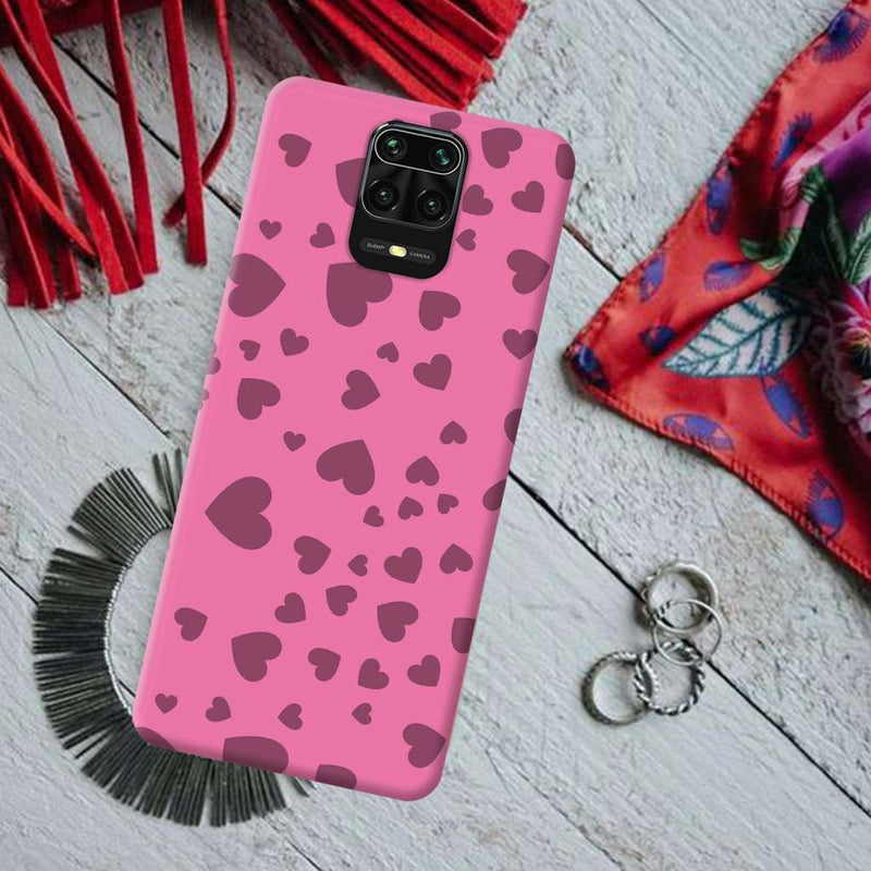 Pink Hearts Printed Slim Cases and Cover for Redmi Note 9 Pro Max