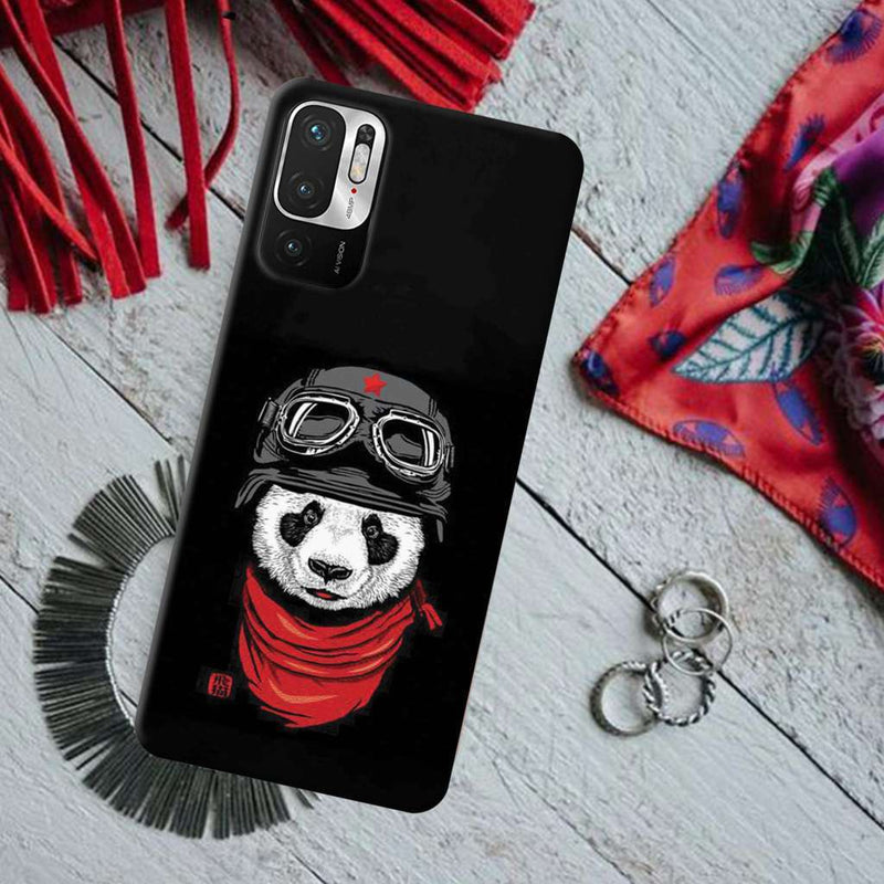 Rider Panda Printed Slim Cases and Cover for Redmi Note 10T