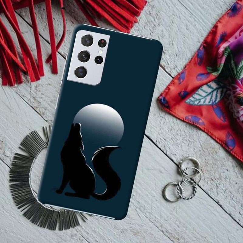 Wolf howling Printed Slim Cases and Cover for Galaxy S21 Ultra