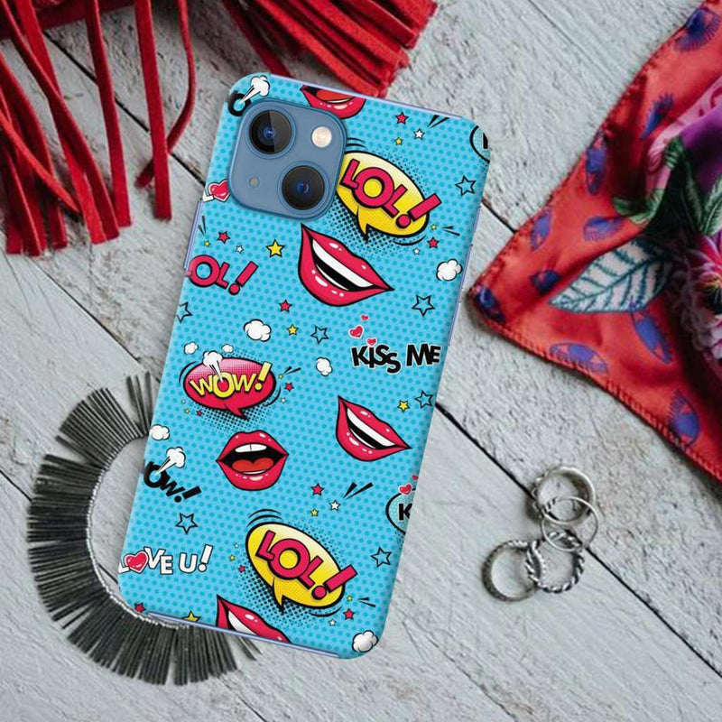 Kiss me Printed Slim Cases and Cover for iPhone 13 Mini