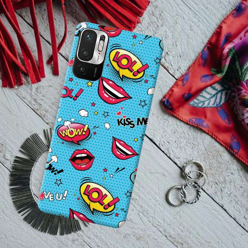 Kiss me Printed Slim Cases and Cover for Redmi Note 10T