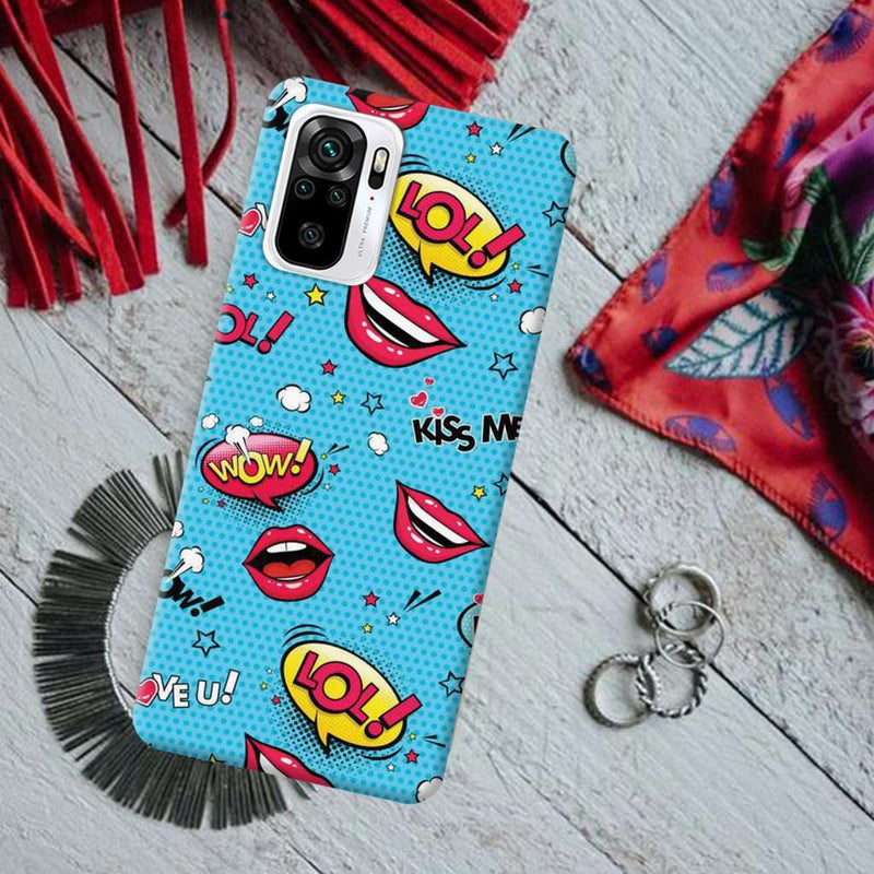 Kiss me Printed Slim Cases and Cover for Redmi Note 10