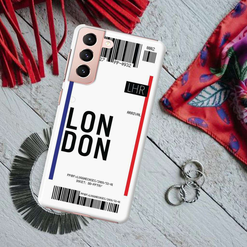 London Ticket Printed Slim Cases and Cover for Galaxy S21