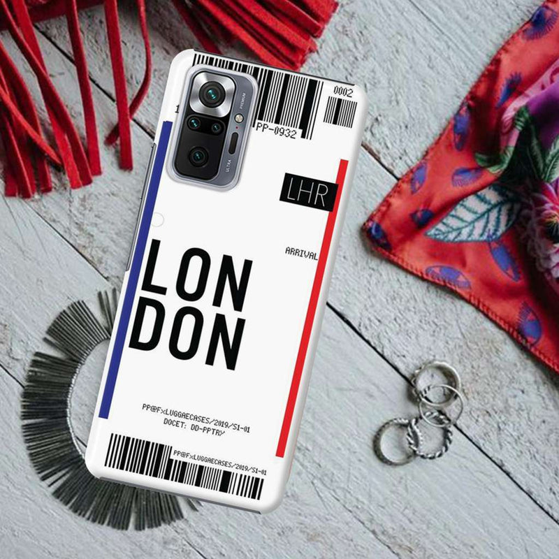 London Ticket Printed Slim Cases and Cover for Redmi Note 10 Pro