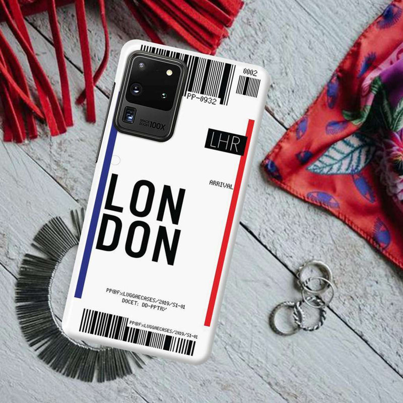 London Ticket Printed Slim Cases and Cover for Galaxy S20 Ultra
