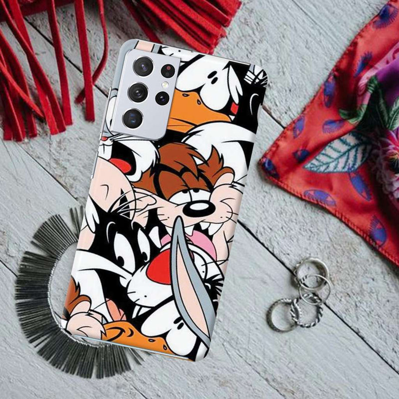 Looney Toons pattern Printed Slim Cases and Cover for Galaxy S21 Ultra