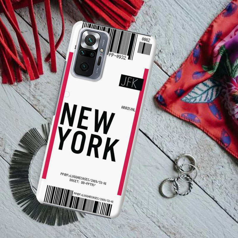 New York ticket Printed Slim Cases and Cover for Redmi Note 10 Pro