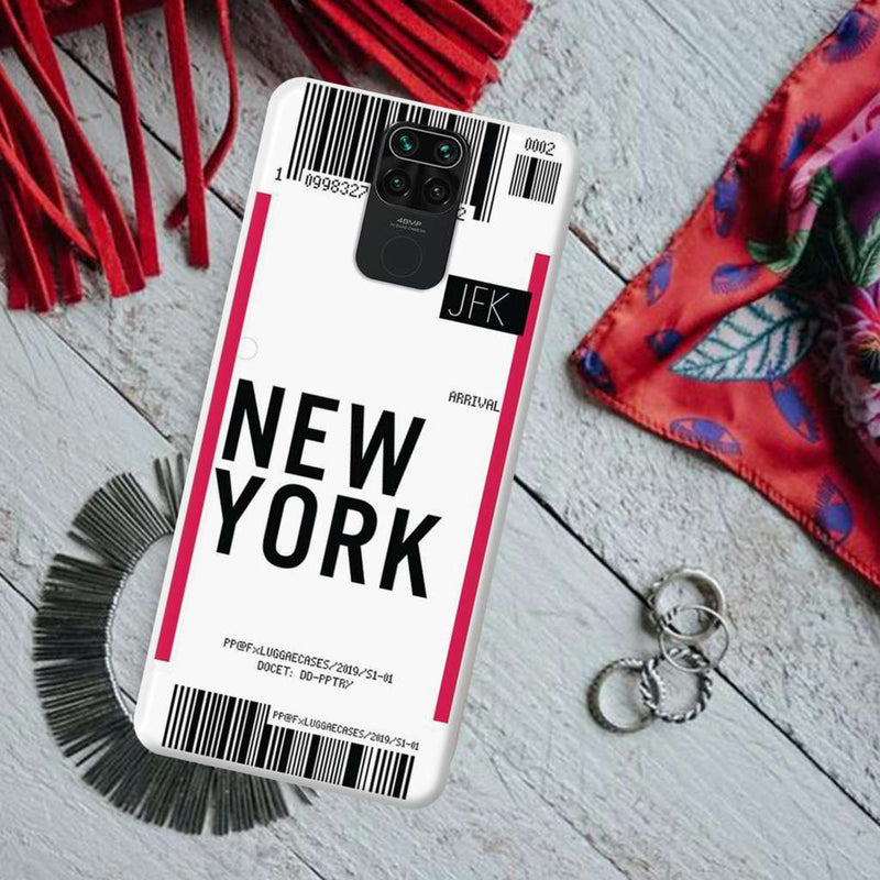 New York ticket Printed Slim Cases and Cover for Redmi Note 9