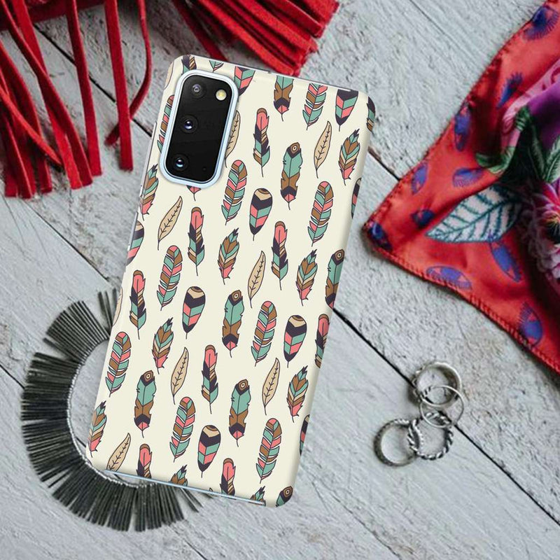 Feather pattern Printed Slim Cases and Cover for Galaxy S20 Plus