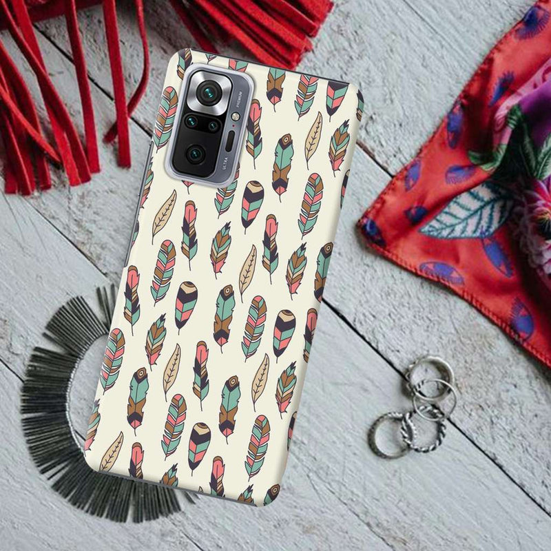 Feather pattern Printed Slim Cases and Cover for Redmi Note 10 Pro