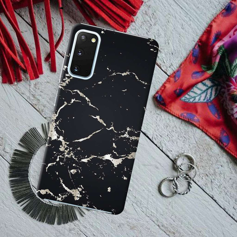 Dark Marble Printed Slim Cases and Cover for Galaxy S20 Plus
