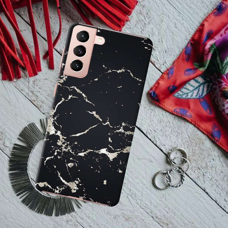 Dark Marble Printed Slim Cases and Cover for Galaxy S21 Plus