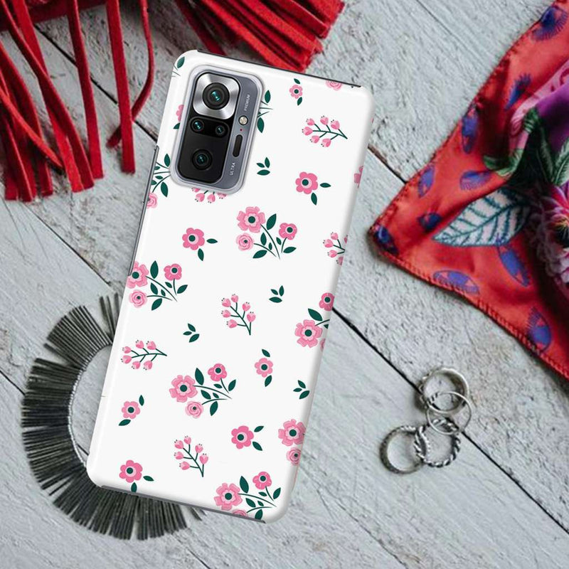 Pink florals Printed Slim Cases and Cover for Redmi Note 10 Pro