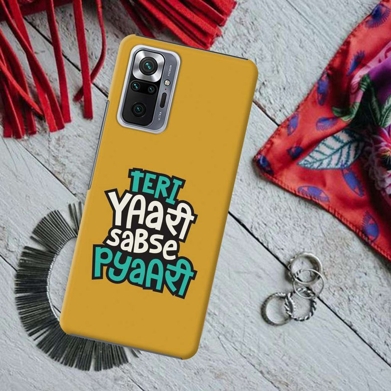 Teri Yari sabse pyari Printed Slim Cases and Cover for Redmi Note 10 Pro Max