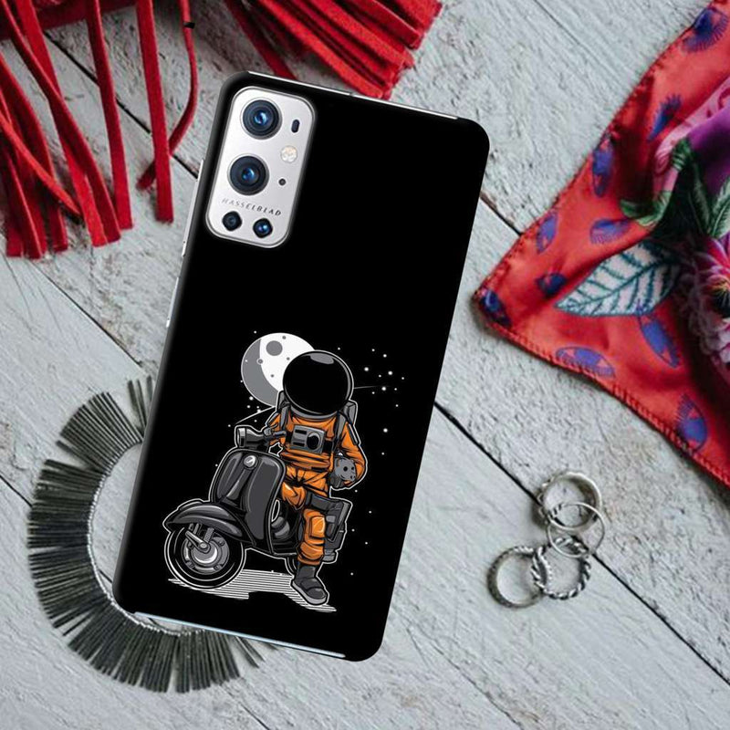 Astronaut scooter Printed Slim Cases and Cover for OnePlus 9R