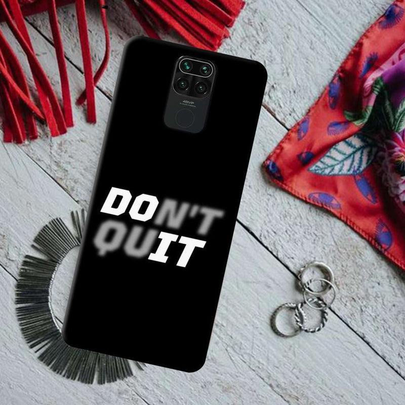 Don't quit Printed Slim Cases and Cover for Redmi Note 9