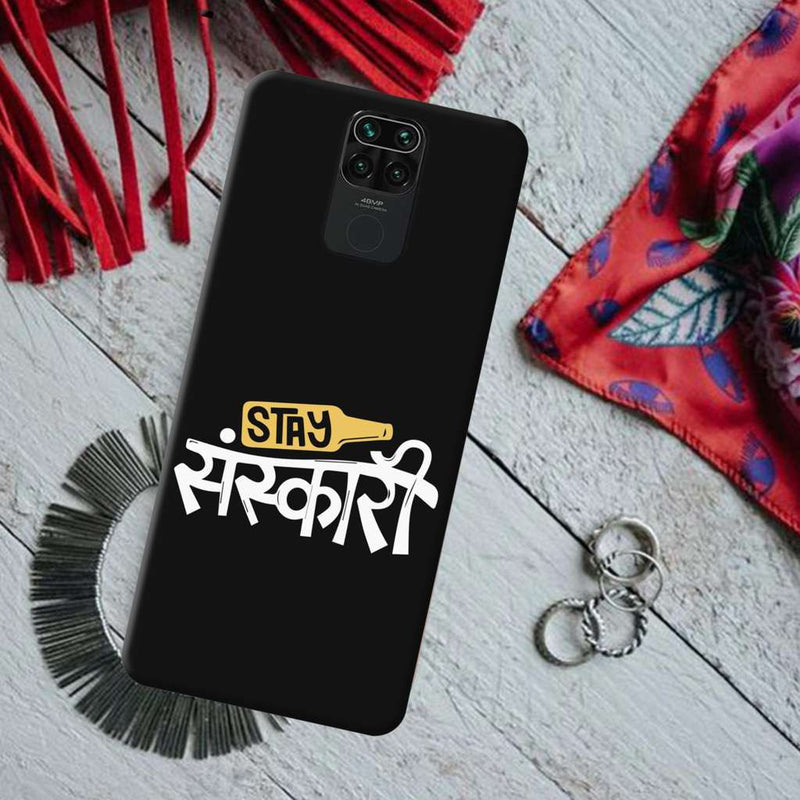 Stay Sanskari Printed Slim Cases and Cover for Redmi Note 9