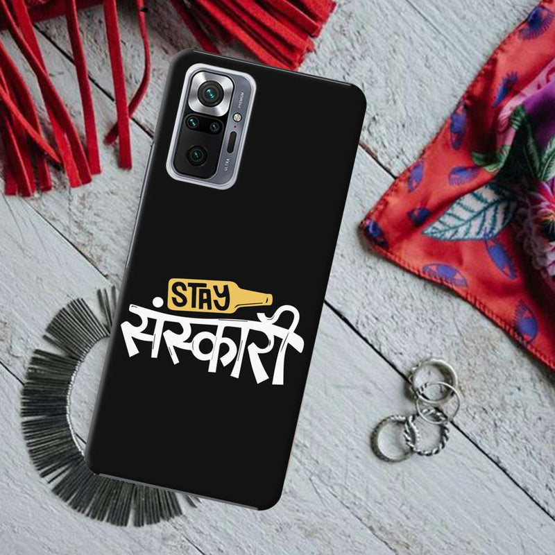 Stay Sanskari Printed Slim Cases and Cover for Redmi Note 10 Pro Max