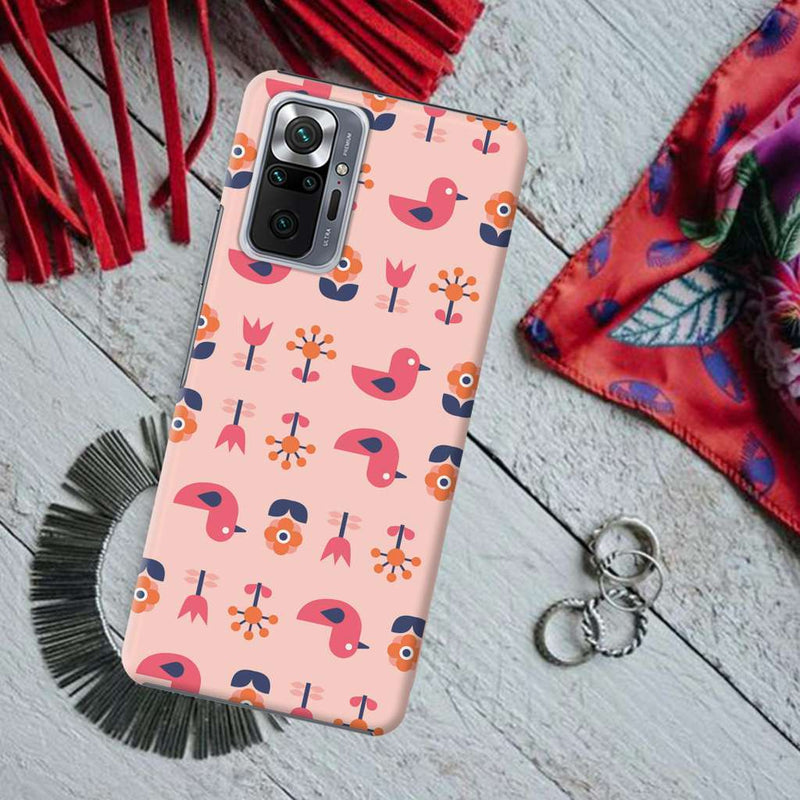 Duck and florals Printed Slim Cases and Cover for Redmi Note 10 Pro
